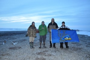 Nisei's research team in the arctic